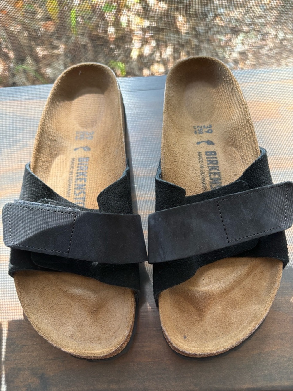 Birkenstock Oita black 2 strap suede sandals size 8/39🔥 EUC - Picture 3 of 14